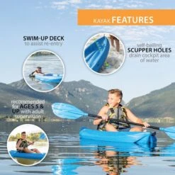 Lifetime Wave 60 Kayak - Kids' 13 Lifetime Wave 60 Kayak - Kids' -Hyperlite Store 423123 800 auto